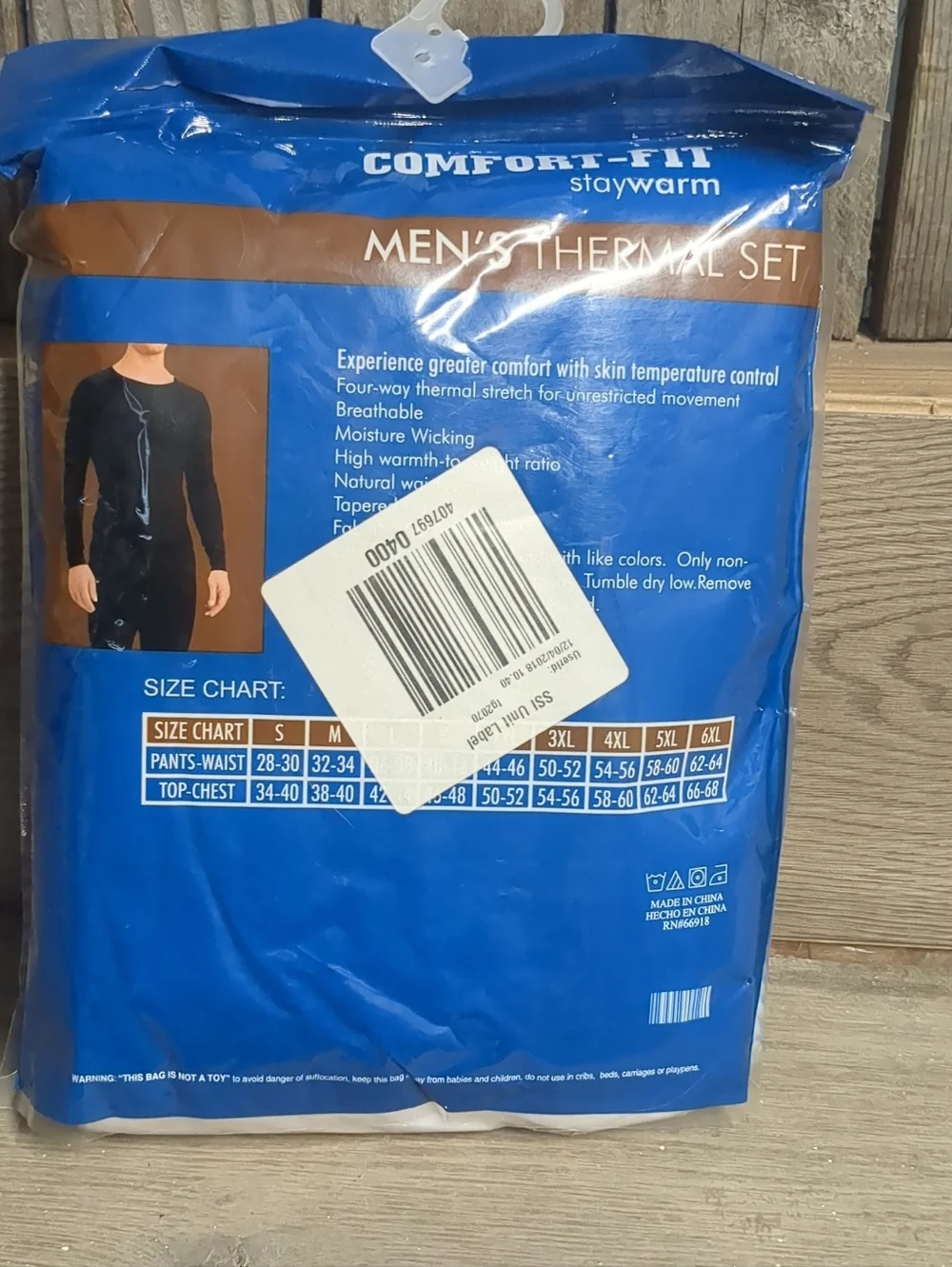 Men's Northern Explosion 2 Piece Fleece Winter Thermal Set Size 3XL